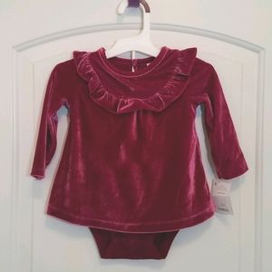 Carter's Raspberry Velvet One Piece